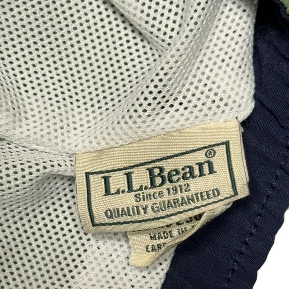 L.L.‎ Bean Suplex Nylon Cargo Swim Trunks Mens Medium Elastic Waist Green Beach - Picture 13 of 16